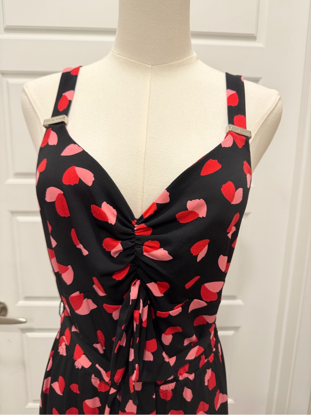 Michael’s Kors Women's Black Jumpsuit with Pink Heart Print - Picture 4 of 11